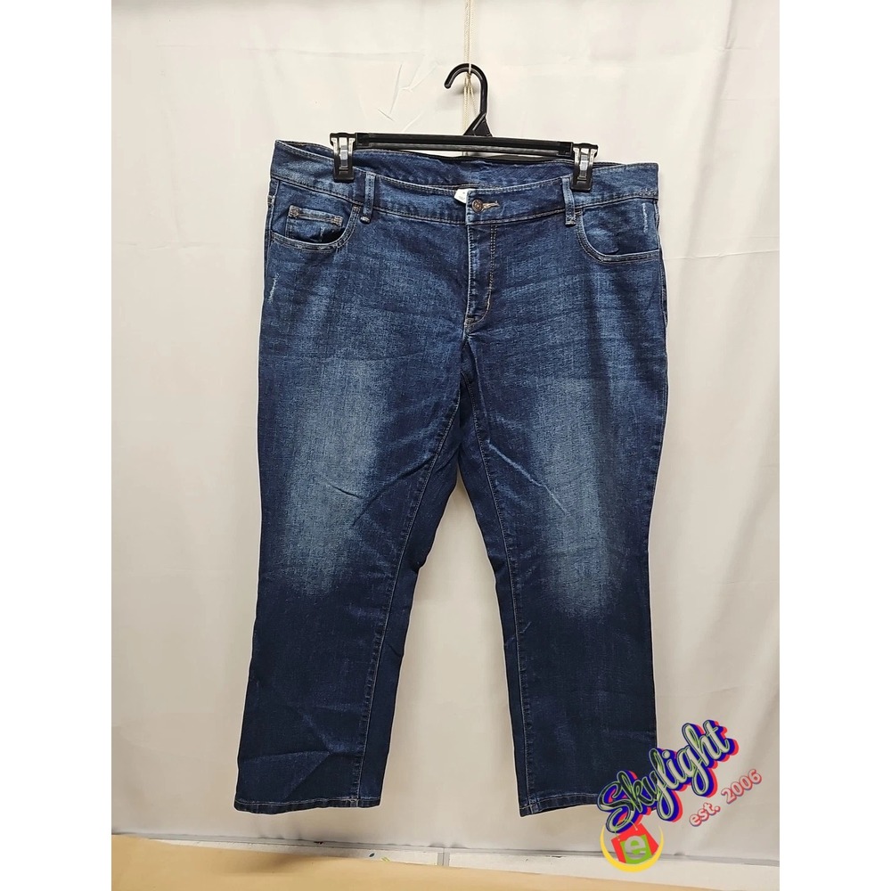 Old Navy Women's Blue‎ Regular Fit Skinny Denim Jeans Mid Rise Size 18